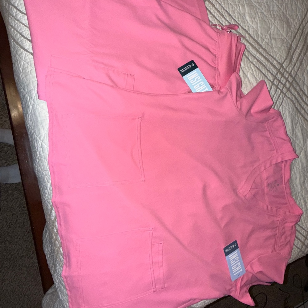 Med Couture Vivid Pink Scrub Set